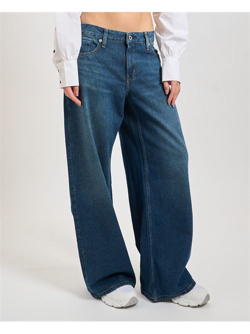 Jeans larghi Karl Lagerfeld donna a vita bassa KARL LAGERFELD | A3W100791YN